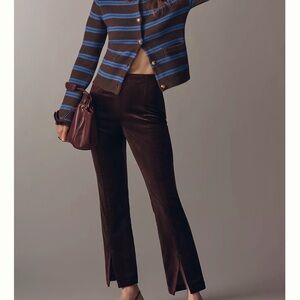 Anthropologie Chocolate Brown Flare Pants